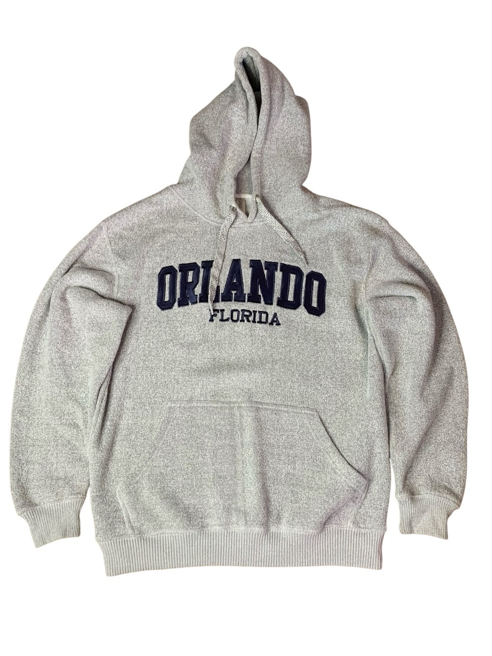 5. U.S. Apparel Orlando Florida Graphic Hoodie Grey Knit Sweater Men's Size L